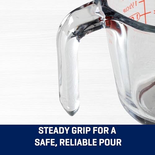 Anchor Hocking Glass Measuring Cups, 4 Piece Set (5 Ounce, 1 Cup, 2 Cup, 4 Cup liquid measuring cups)