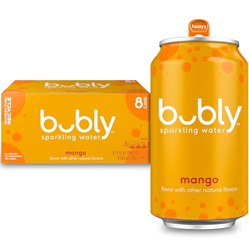 8 Pack Bubly Mango Sparkling Water 12 fl oz