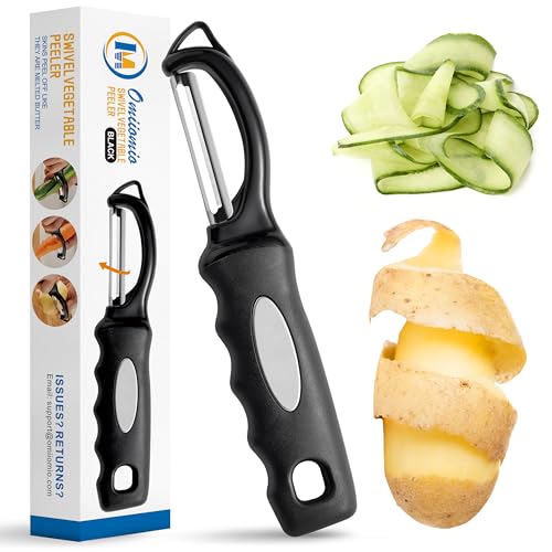 Swivel Stainless Steel Vegetable Peeler with Soft Grip Handle