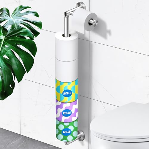Toilet Paper Holder Wall Mount for 6 Rolls Storage