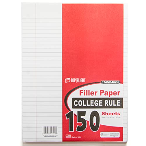 150 Sheet College Ruled Loose Leaf Filler Paper
