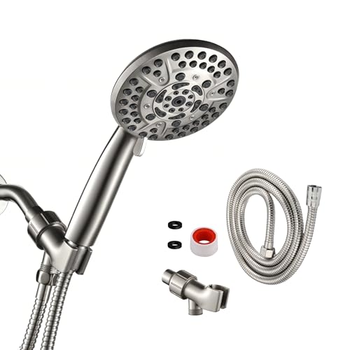 10 Spray High Pressure Shower Head Combo with Hose