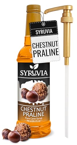 25.4 oz Chestnut Praline Coffee Syrup with Pump