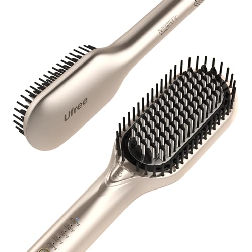 Ionic Hair Straightener Brush with Cool Air System