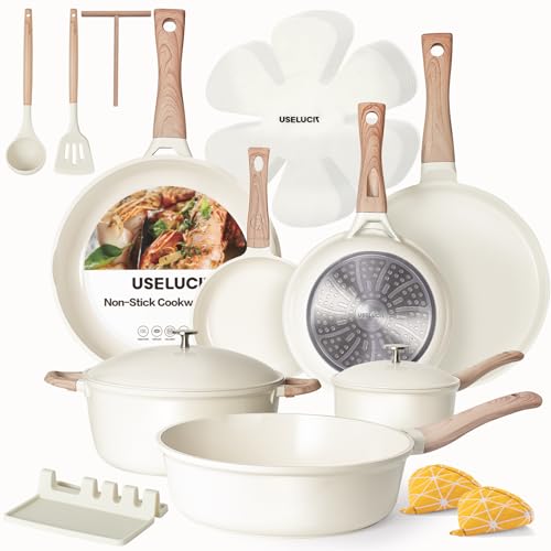 21 Piece Nonstick Ceramic Pots and Pans Set