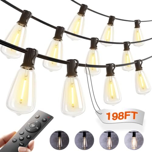 198FT Shatterproof LED Outdoor String Lights