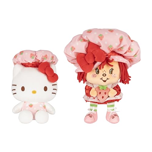2 Pack Strawberry Shortcake Hello Kitty 8-Inch Plush