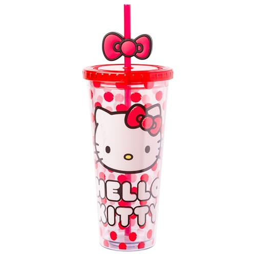 24 Ounce Hello Kitty Plastic Cold Cup with Lid
