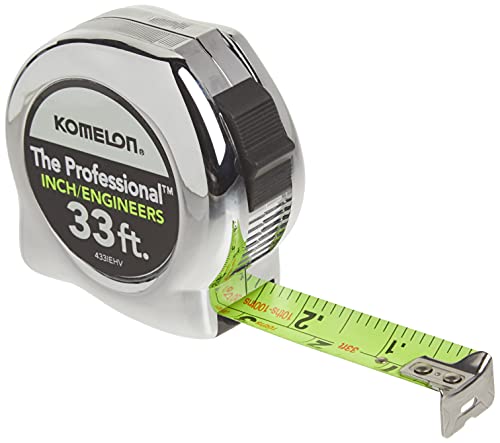 Komelon Engineer and Inch Scale Tape Measure 33-Foot
