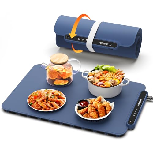 Electric Food Warming Mat with Adjustable Temperature Settings
