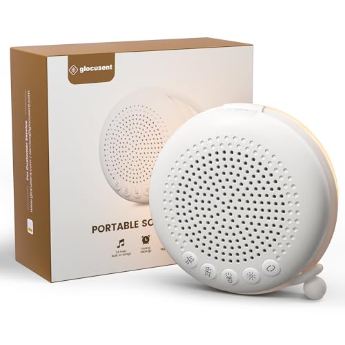 Glocusent Portable Baby White Noise Machine and Night Light