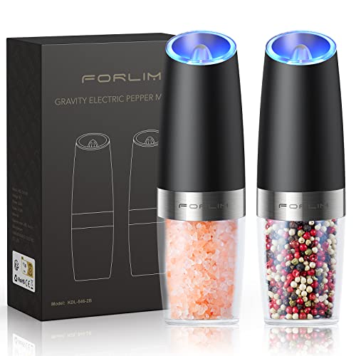 Electric Gravity Salt and Pepper Grinder Set