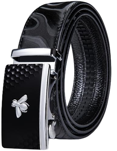 Barry.Wang Ratchet Leather Dress Belt