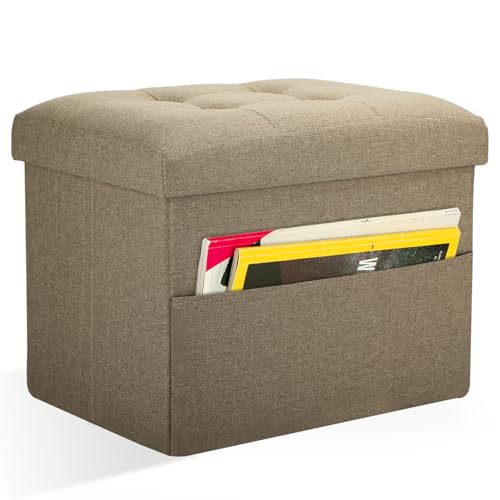 Foldable Storage Ottoman Bench Footrest Stool