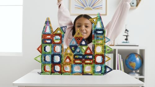 Discovery Kids 100-Piece 3D Magnetic Tile Set