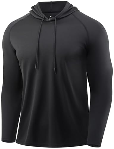Men's Quick Dry Long Sleeve Hoodie for Outdoor Sports