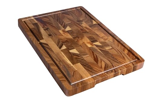 End Grain Wood Cutting Board with Juice Groove