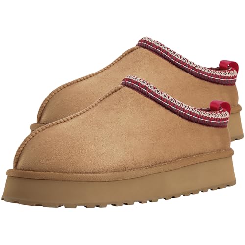 Platform Furry Indoor Slippers Boots for Women