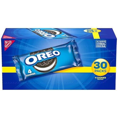30 Pack Oreo Chocolate Sandwich Cookie Snack Packs