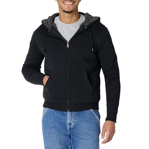 Amazon Essentials Men's Sherpa Lined Full Zip Hoodie