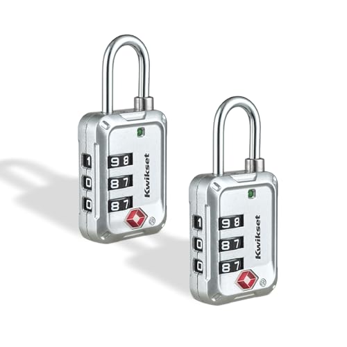 2 Pack Kwikset TSA Approved Combination Luggage Locks