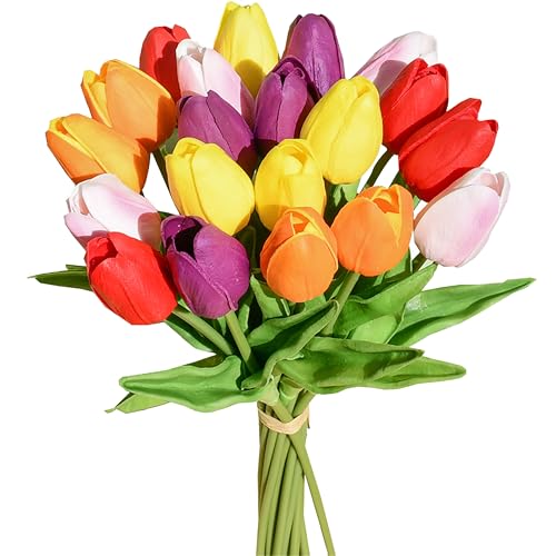 20 Pack Artificial Tulip Flower Stems Centerpiece