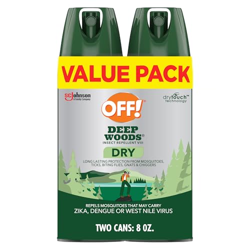 2 Pack OFF! Deep Woods Dry Insect Repellent Aerosol