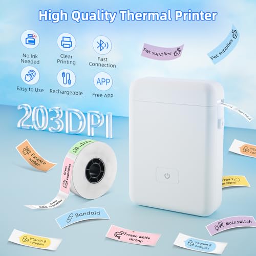 Portable Bluetooth Label Maker for Home & Office