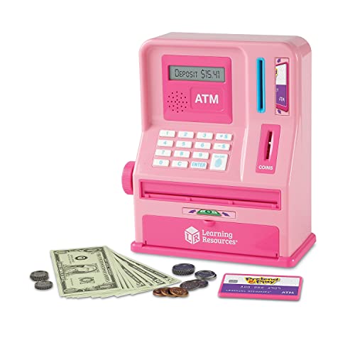 Learning Resources Pink ATM Bank Playset - 32 Pieces