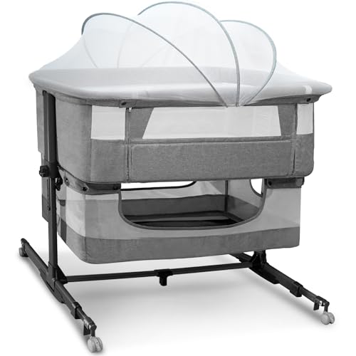 3 in 1 Baby Bassinet Bedside Sleeper with Rocking