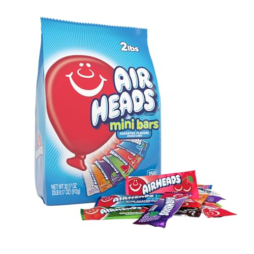 80 Count Airheads Mini Taffy Candy Assorted Flavors