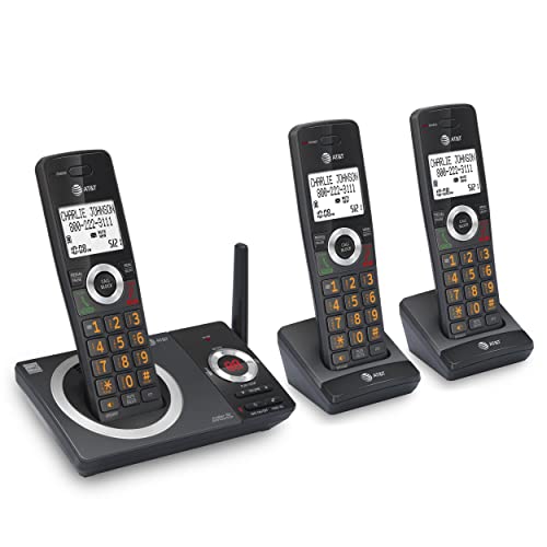 AT&T Cordless Phone with Answering Machine, 3 Handsets