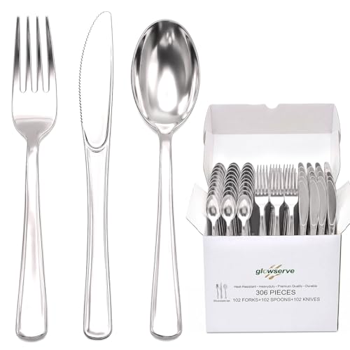 306 Pack Disposable Plastic Silverware Cutlery Set