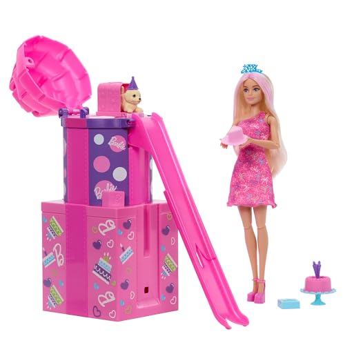 Barbie Rise & Surprise Birthday Fashion Doll Playset