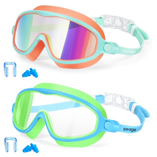 2 Pack Kids Anti-Fog UV Swimming Goggles