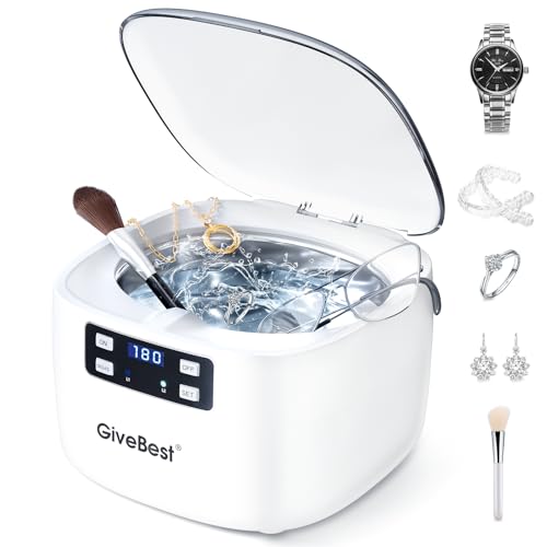 25oz Ultrasonic Jewelry Cleaner, 5 Modes, Stainless Steel