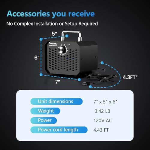 60,000 mg/h Ozone Generator for Home & Car