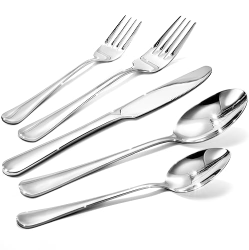 40 Piece Stainless Steel Silverware Flatware Set