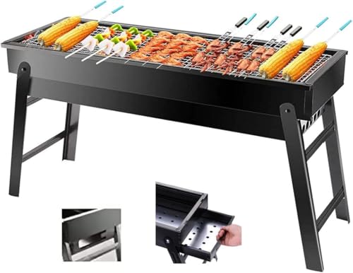 Portable Charcoal Grill Tabletop BBQ for Outdoor Cooking