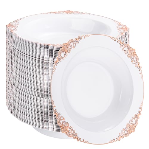 100 Pack Disposable 12 oz Plastic Bowls