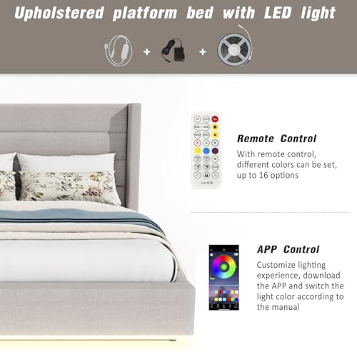 Christopher Knight Queen Upholstered Platform Bed