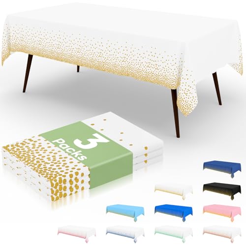 3 Pack Disposable Plastic Rectangle Tablecloths