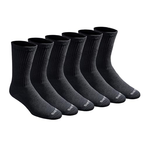 6 Pairs Dickies Men's Dri-Tech Moisture Control Crew Socks