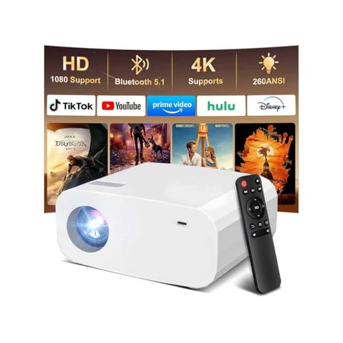 WiFi Bluetooth Auto-Focus 1080p Mini Projector