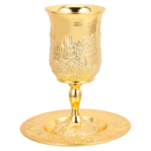 Kiddush Cup and Saucer Judaica Wine Set