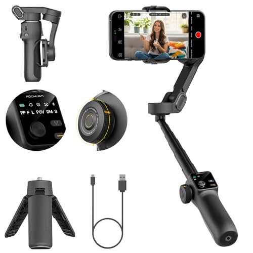 Smartphone 3-Axis Gimbal Stabilizer with Extension Rod