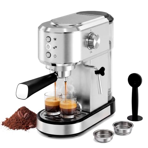 20 Bar Compact Espresso Coffee Machine with Steam Wand