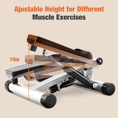 Mini Stair Stepper with Resistance Bands for Home