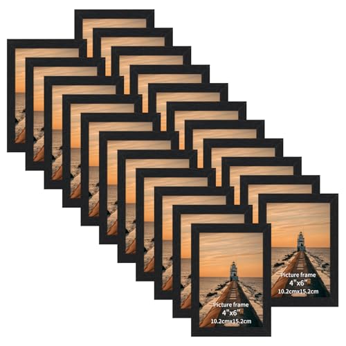 22 Pack 4x6 Wood Picture Frames Set