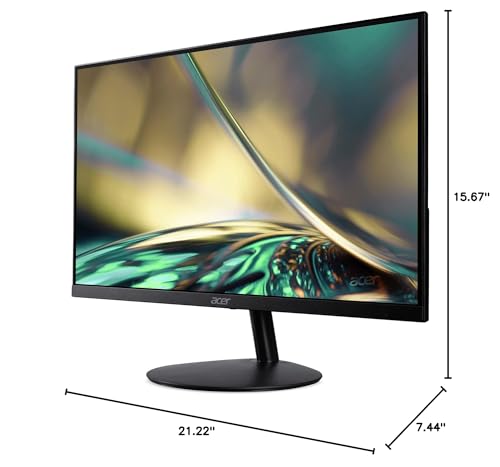 Acer SB242Y EBI 23.8" Full HD (1920 x 1080) IPS Zero-Frame Gaming Office Monitor | AMD FreeSync Technology Ultra-Thin Stylish Design 100Hz 1ms (VRB) Low Blue Light Tilt HDMI & VGA Ports